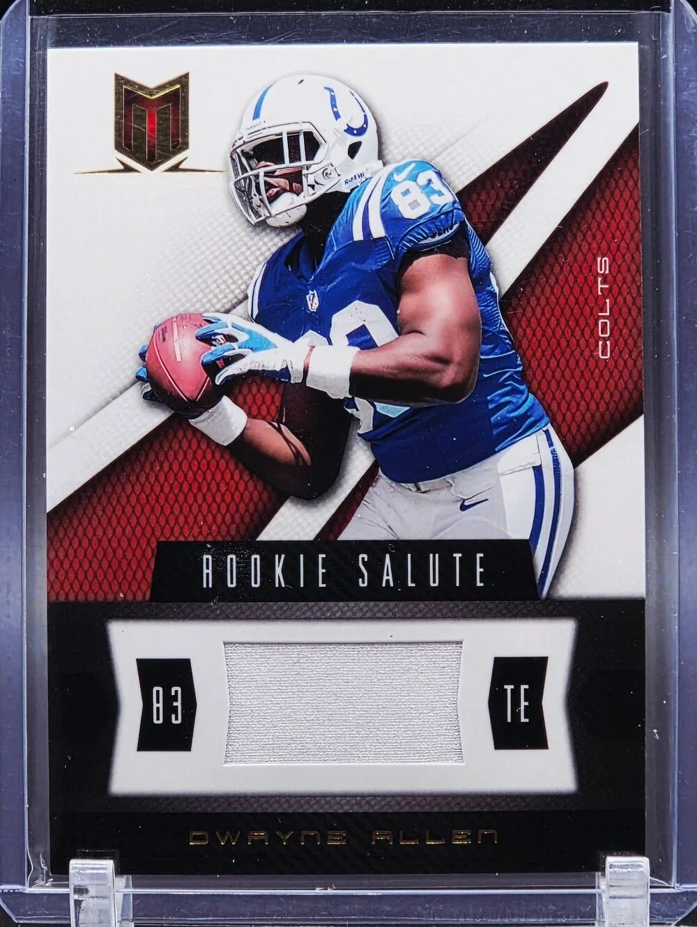2012 Panini Momentum-Rookie Salute Dwayne Allen #91 Materials 143/375 (MEM, RC)